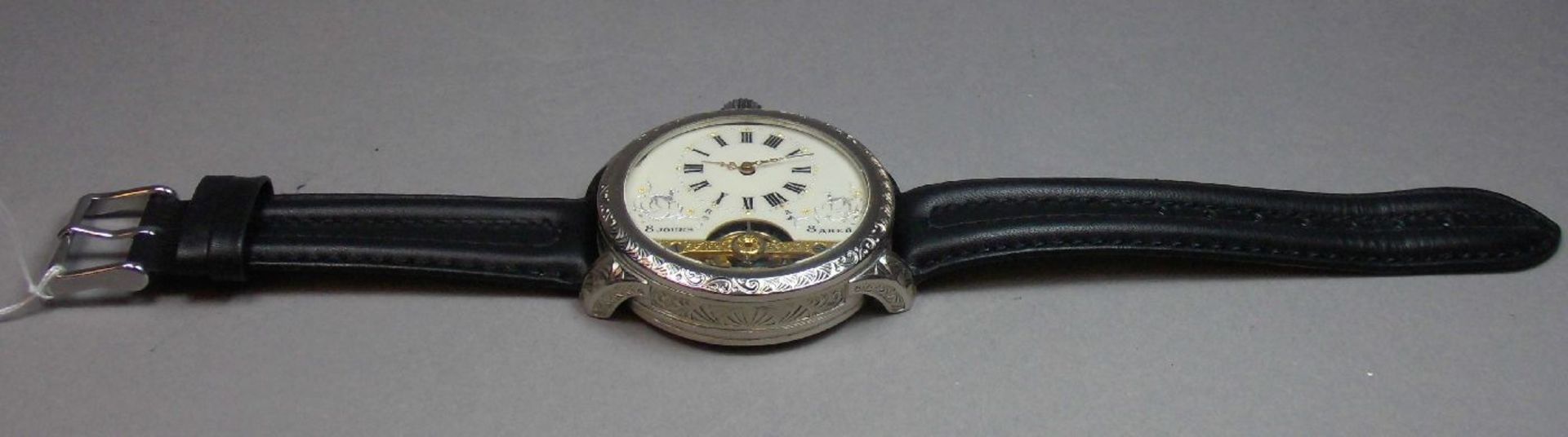 ARMBANDUHR / MARIAGE / wristwatch, 20. Jh., Handaufzug (Krone & Drücker). Französisches 8-Tage- - Bild 2 aus 7