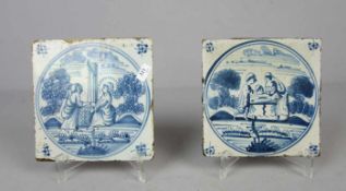 HOLLÄNDISCHE BIBEL-FLIESEN / DELFTER FAYENCE / KACHELN / delft bible tiles, 18. / 19 Jh., Fayence.