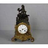 FIGÜRLICHE TISCHUHR / KAMINUHR "Orientale" / fire place clock, Régule - Gehäuse, dunkelbraun und