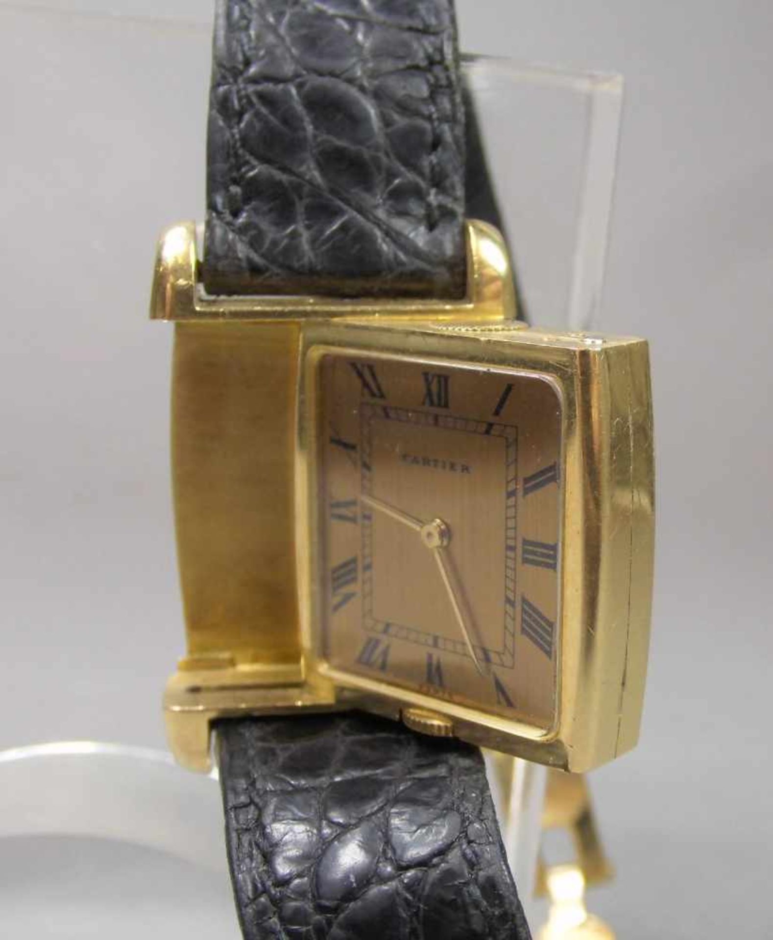 VINTAGE ARMBANDUHR CARTIER REVERSO / wristwatch, Handaufzug, wohl 1970er Jahre, Manufaktur Cartier / - Image 9 of 9