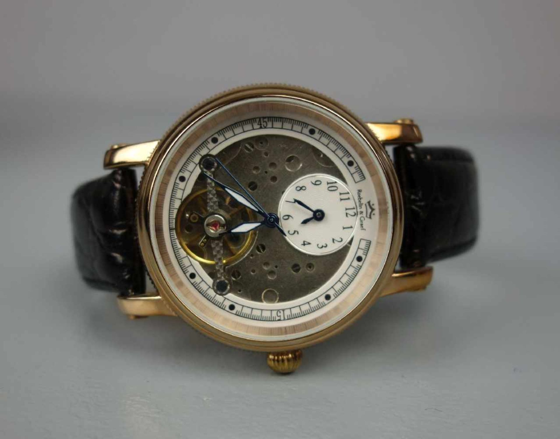 ARMBANDUHR ROEBELIN & GRAEF / wristwatch, Automatik-Uhr, Modell "Pharao". Rundes Edelstahlgehäuse in - Image 2 of 4