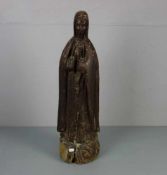 RELIGIÖSE VOLKSKUNST / SKULPTUR / sculpture: "Madonna von Lourdes", Lindenholz, geschnitzt, 19./