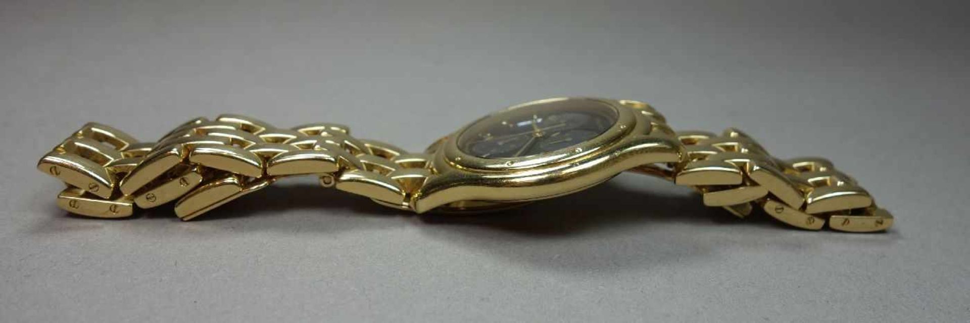 GOLDENE ARMBANDUHR / CHRONOGRAPH - CARTIER COUGAR / wristwatch, Quarz-Uhr, Manufaktur "les must de - Image 5 of 8