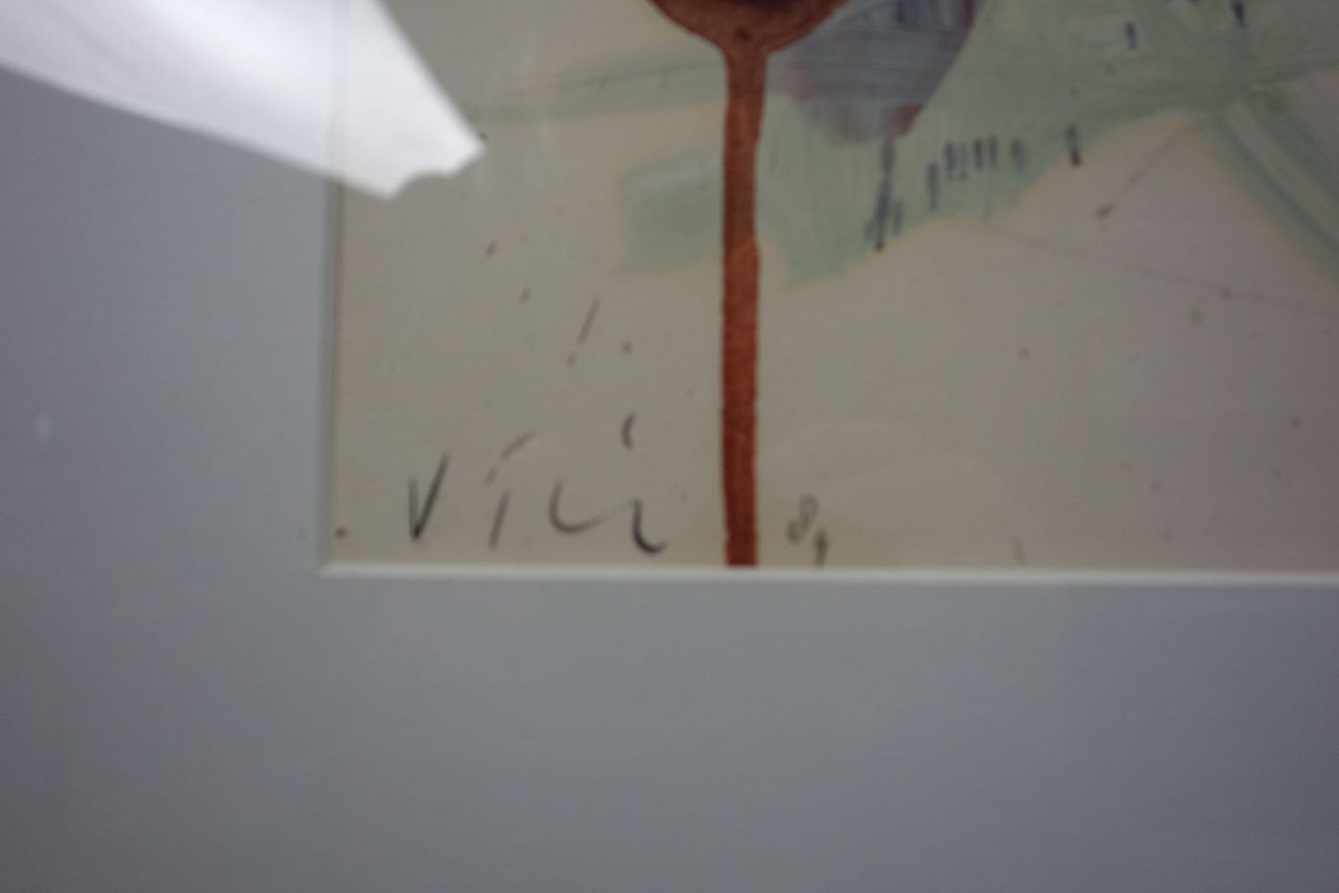 VAN TIL, FRITS (geb. 1942 in Middelburg / NL), Gouache: "Washington", u. l. signiert "v. Til" und - Bild 2 aus 2