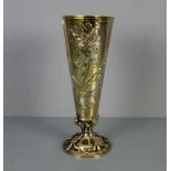 VERSILBERTE JUGENDSTIL - VASE / art nouveau vase, versilbertes Metall, um 1900, am Stand