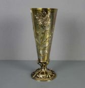 VERSILBERTE JUGENDSTIL - VASE / art nouveau vase, versilbertes Metall, um 1900, am Stand