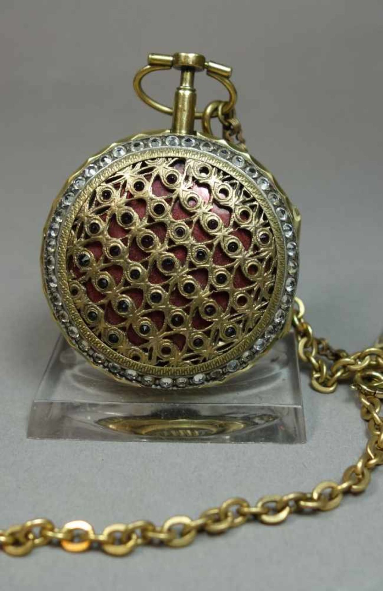 SPINDELTASCHENUHR / pocket watch, wohl Frankreich, Schlüsselaufzug. Werk gemarkt "Bouefsch (?) / - Image 3 of 9