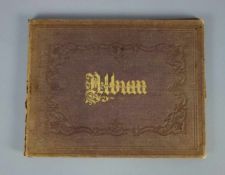 POESIEALBUM von 1880 mit Einträgen vom Februar 1880 bis Juli 1883 im geprägtem Einband mit