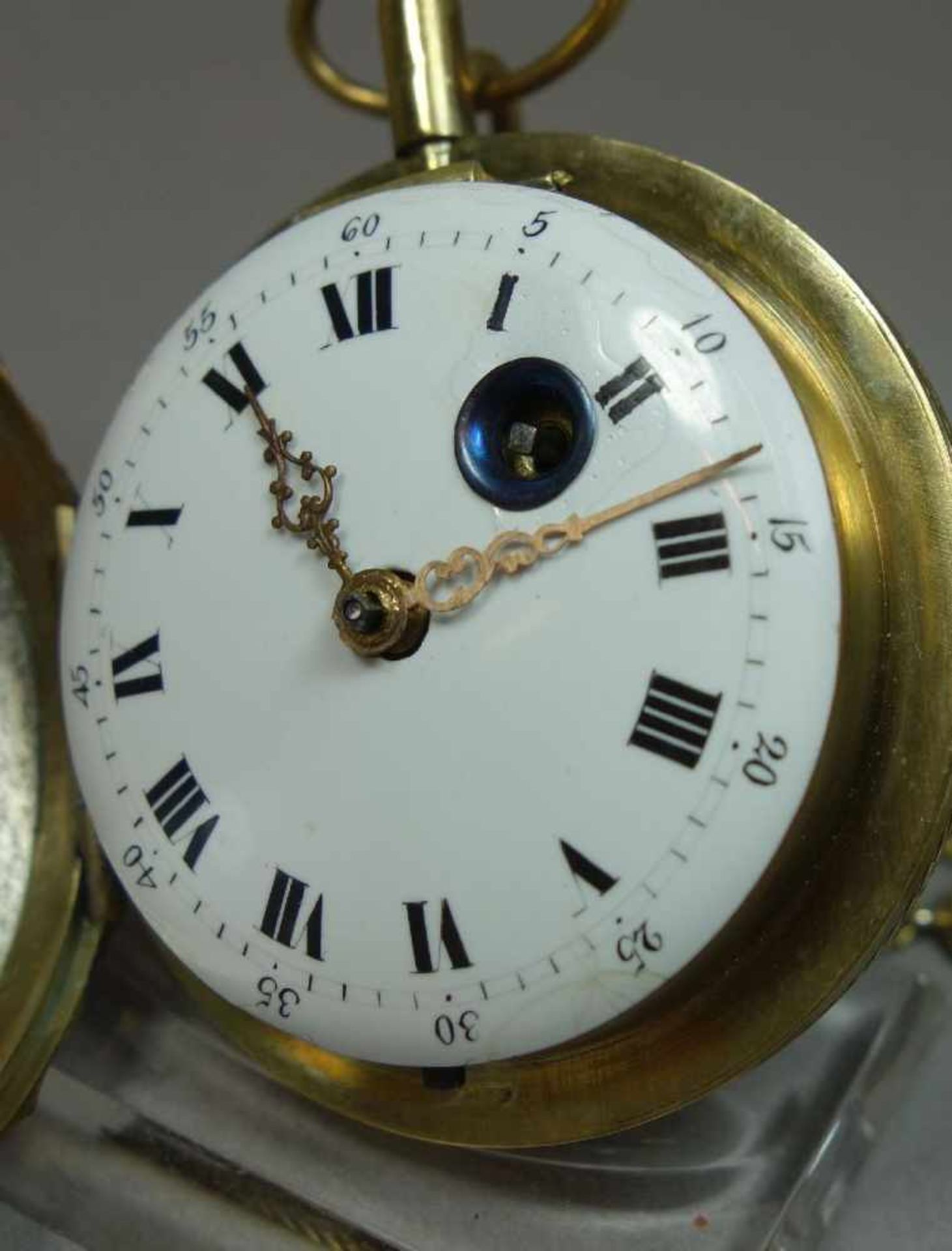 SPINDELTASCHENUHR / pocket watch, wohl Frankreich, Schlüsselaufzug. Werk gemarkt "Bouefsch (?) / - Image 5 of 9