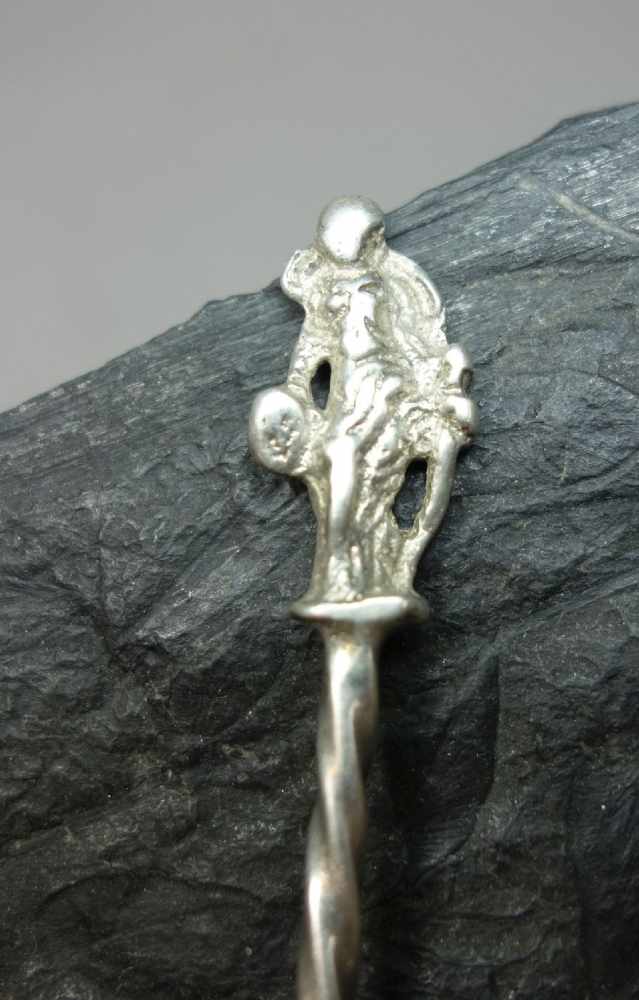 APOSTELLÖFFEL / TAUFLÖFFEL / apostle spoon, 18./19. Jh., Silber (ungemarkt bzw. Punze wohl - Bild 2 aus 5