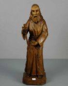 BILDHAUER / BILDSCHNITZER des 20. Jh., Skulptur: "Heiliger Konrad von Parzham / Bruder Konrad", Holz