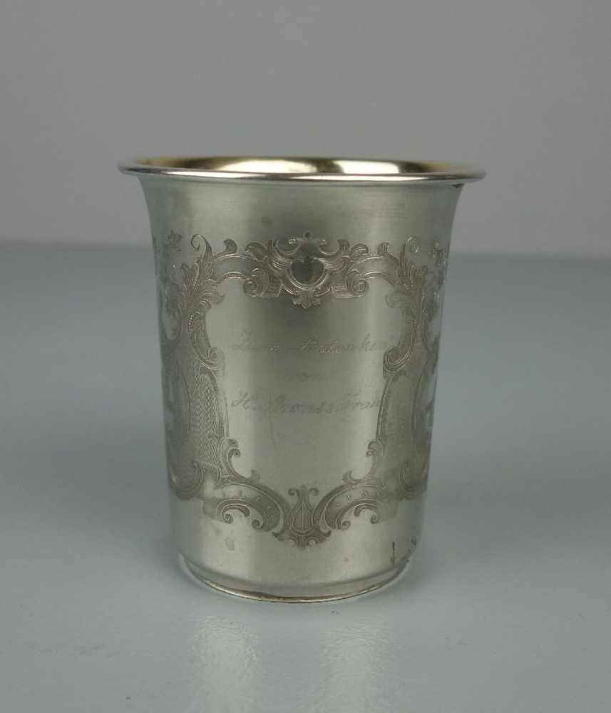 ANDENKENBECHER / BECHER / TRINKBECHER / silver cup, deutsch, Anfang / Mitte 19. Jh., "zweites