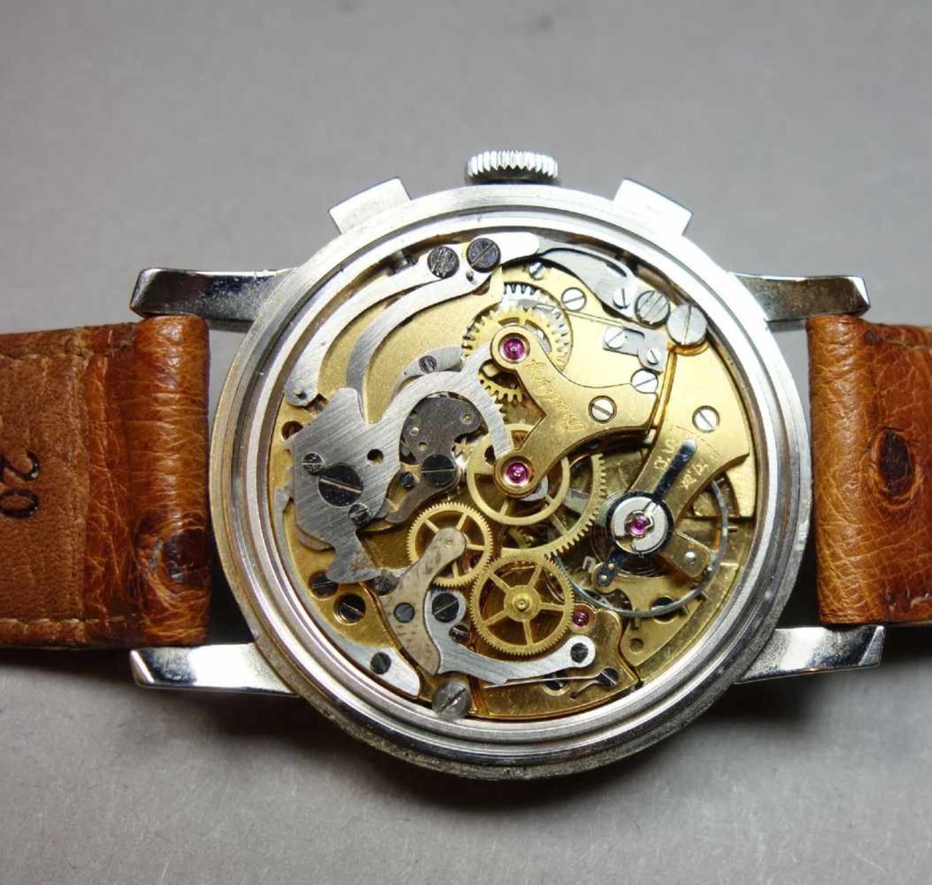 BREITLING VINTAGE ARMBANDUHR / CHRONOGRAPH MIT VOLLKALENDER / wristwatch, Handaufzug, Manufaktur - Image 9 of 10