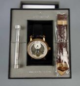 ARMBANDUHR ROEBELIN & GRAEF / wristwatch, Automatik-Uhr, Modell "Pharao". Rundes Edelstahlgehäuse in