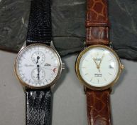 ZWEI AUTOMATIK-ARMBABDUHREN: RIVADO & SELVA / two wristwatches, 1) Armbanduhr Selva, rundes
