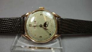 VINTAGE ARMBANDUHR / CHRONOGRAPH MIT MONDPHASE UND VOLLKALENDER / wristwatch, Handaufzug, Mitte