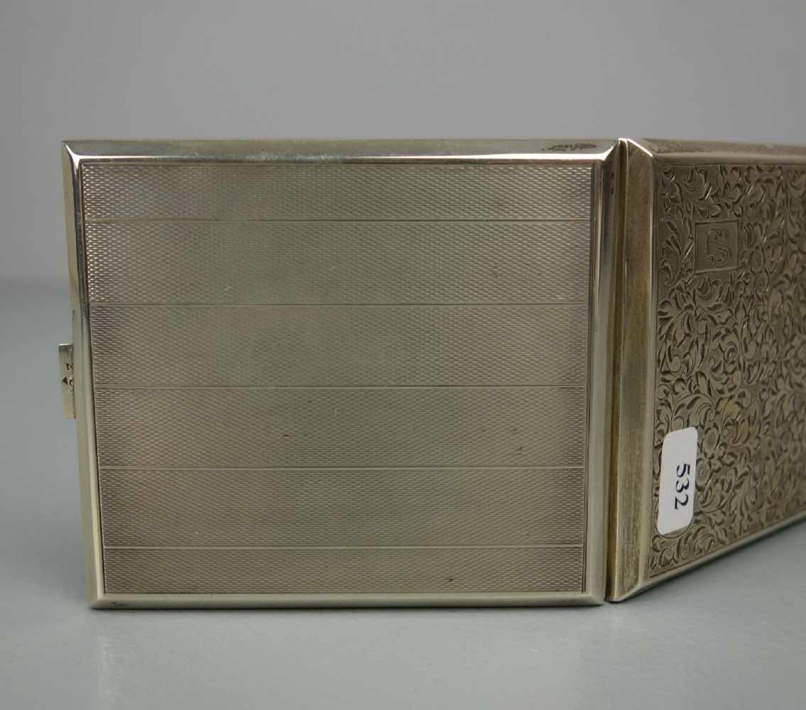 ZIGARETTENETUI / VISITENKARTENETUI / cigarette box, Tschechoslowakei, 800er Silber (94 g). Gemarkt - Bild 5 aus 6