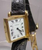 VINTAGE ARMBANDUHR CARTIER REVERSO / wristwatch, Handaufzug, wohl 1970er Jahre, Manufaktur Cartier /