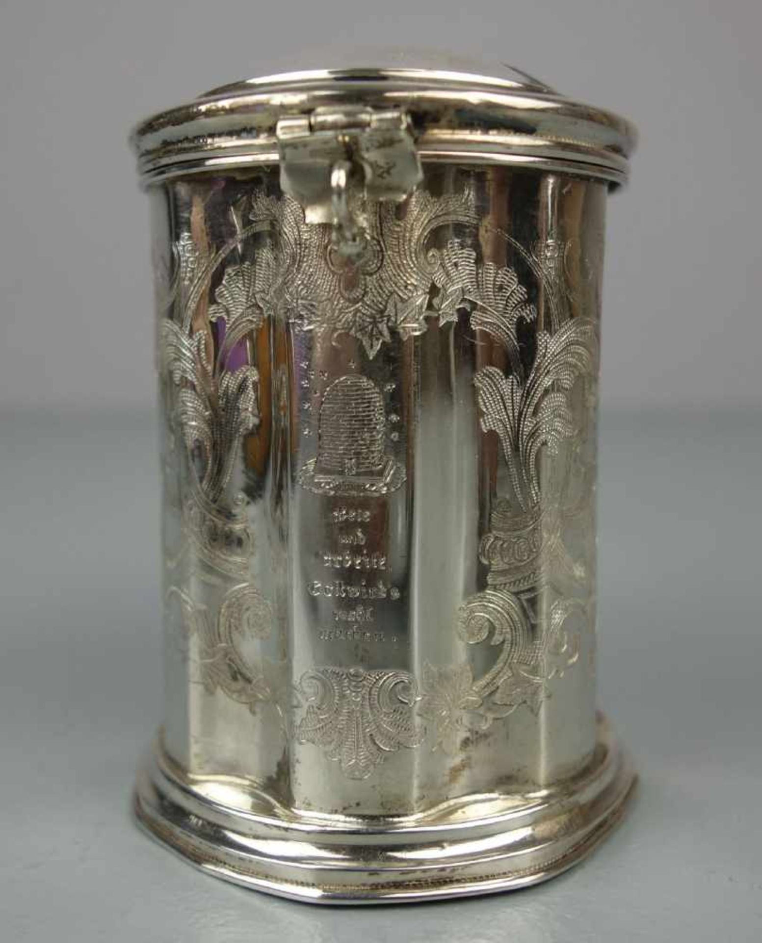 BIEDERMEIER SPARDOSE / SPARBÜCHSE / money box, Deutschland, Silber (13-lötig / 815er), um 1830, - Image 3 of 10