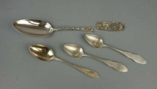 KONVOLUT SILBERLÖFFEL / silver spoons, Konvolut Silberlöffel aus dem 19. und 20. Jh., insgesamt 80