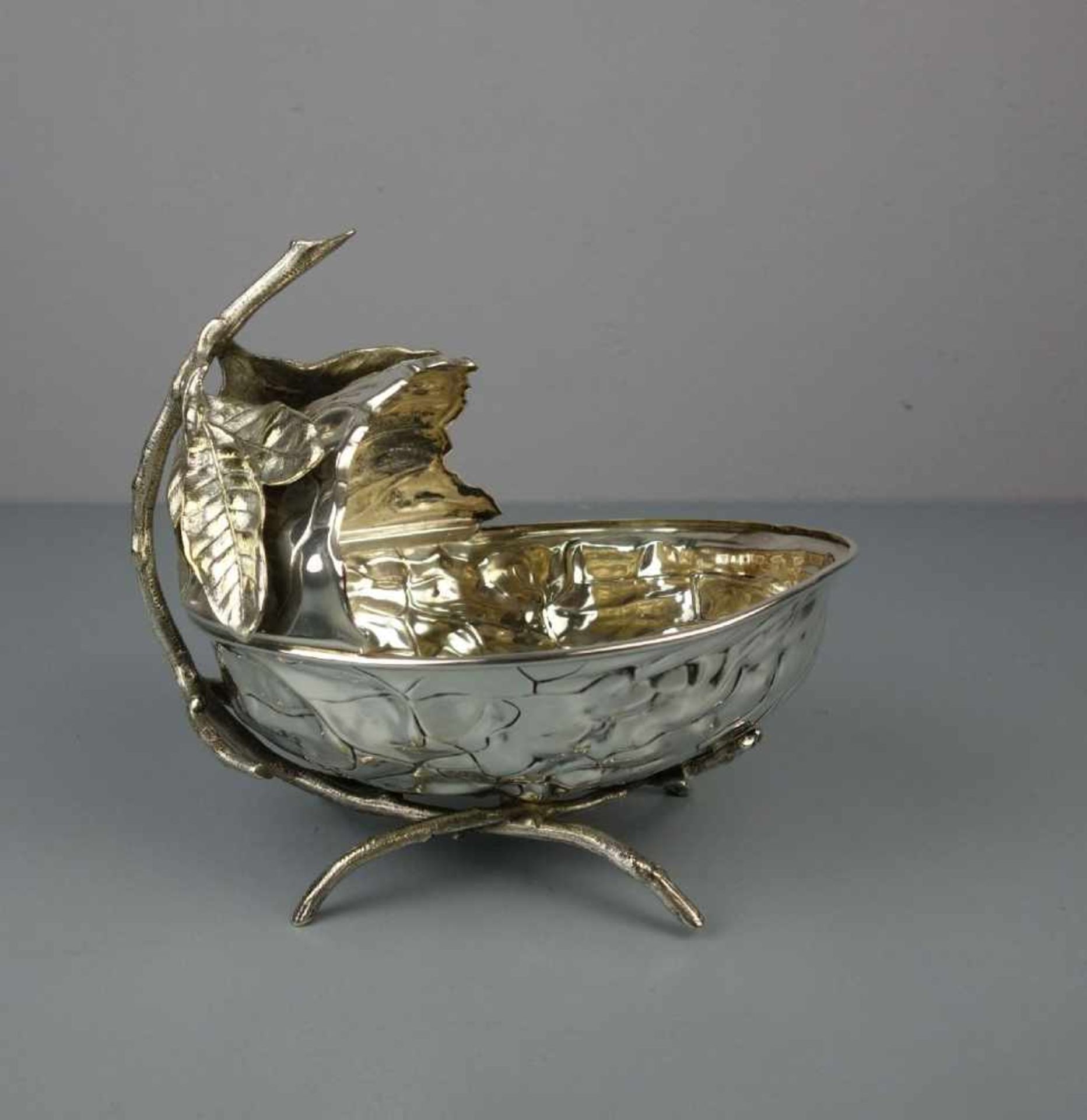 JUGENDSTIL ANBIETSCHALE / NUSSSCHALE / TAFELAUFSATZ - WMF / art nouveau nut bowl, um 1900,