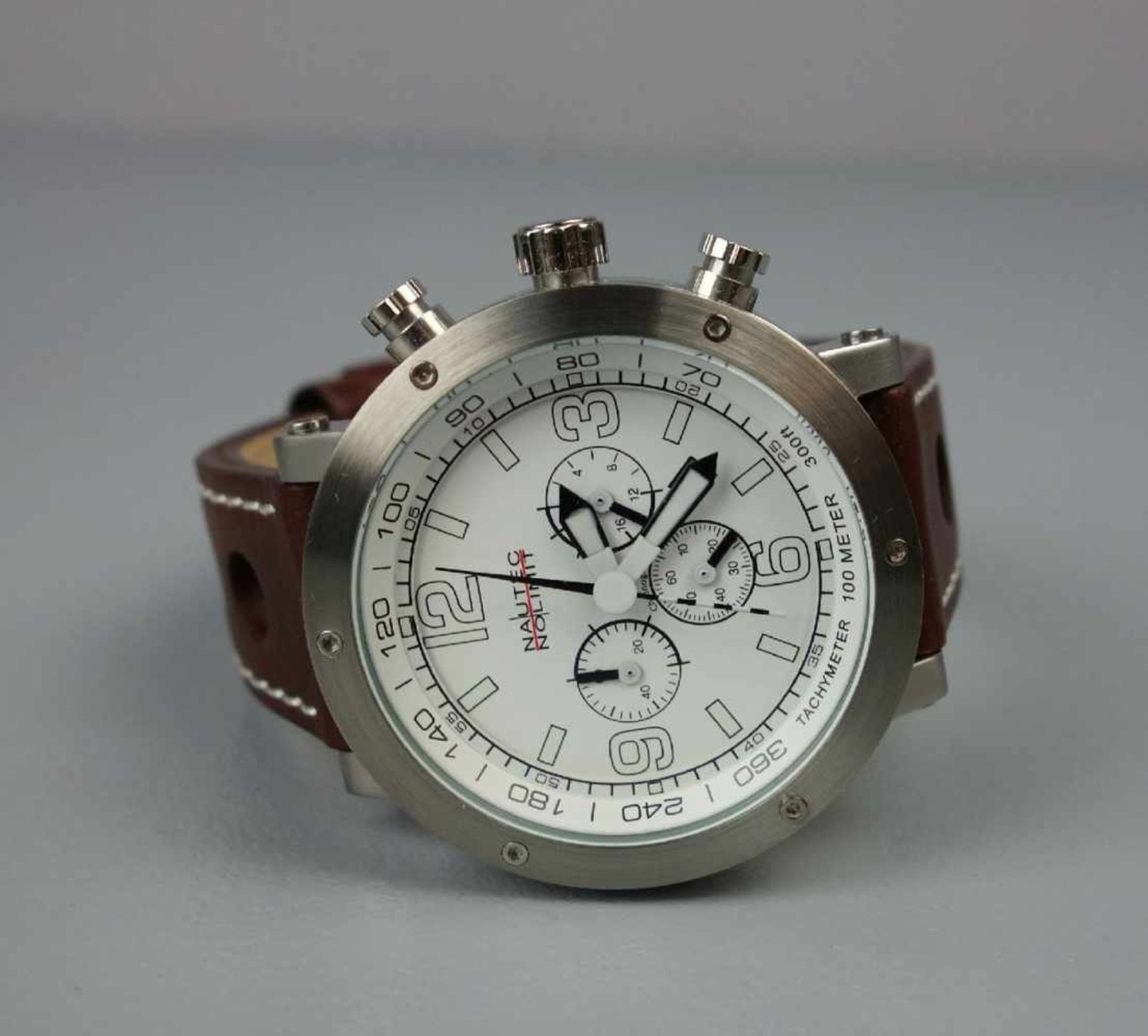 PAAR ARMBANDUHREN / CHRONOGRAPHEN - NAUTEC NO LIMIT / two wristwatches, Quartz-Uhren. Jeweils rundes - Image 5 of 7
