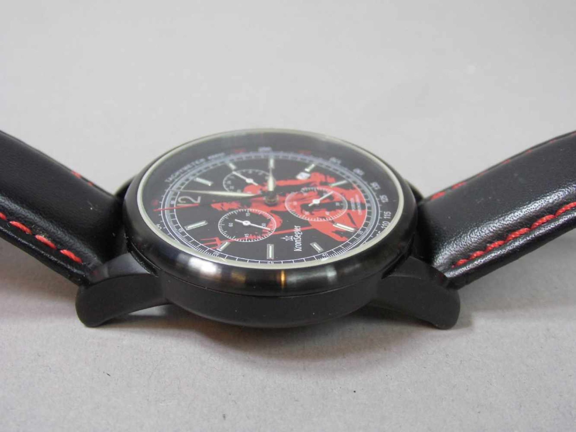ARMBANDUHR / CHRONOGRAPH / wristwatch, Quartz-Uhr, Manufaktur Kronsegler GmbH / Glashütte - Sachsen, - Image 6 of 8