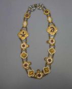 FREIMAURER - KETTE / masonic chain: "Royal Antediluvian Order of Buffaloes", Bronze vergoldet,