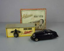 BLECHSPIELZEUG: SCHUCO GARAGEN-SET 15 / 175 / tin toy set, Mitte 20. Jh., Manufaktur Schuco /