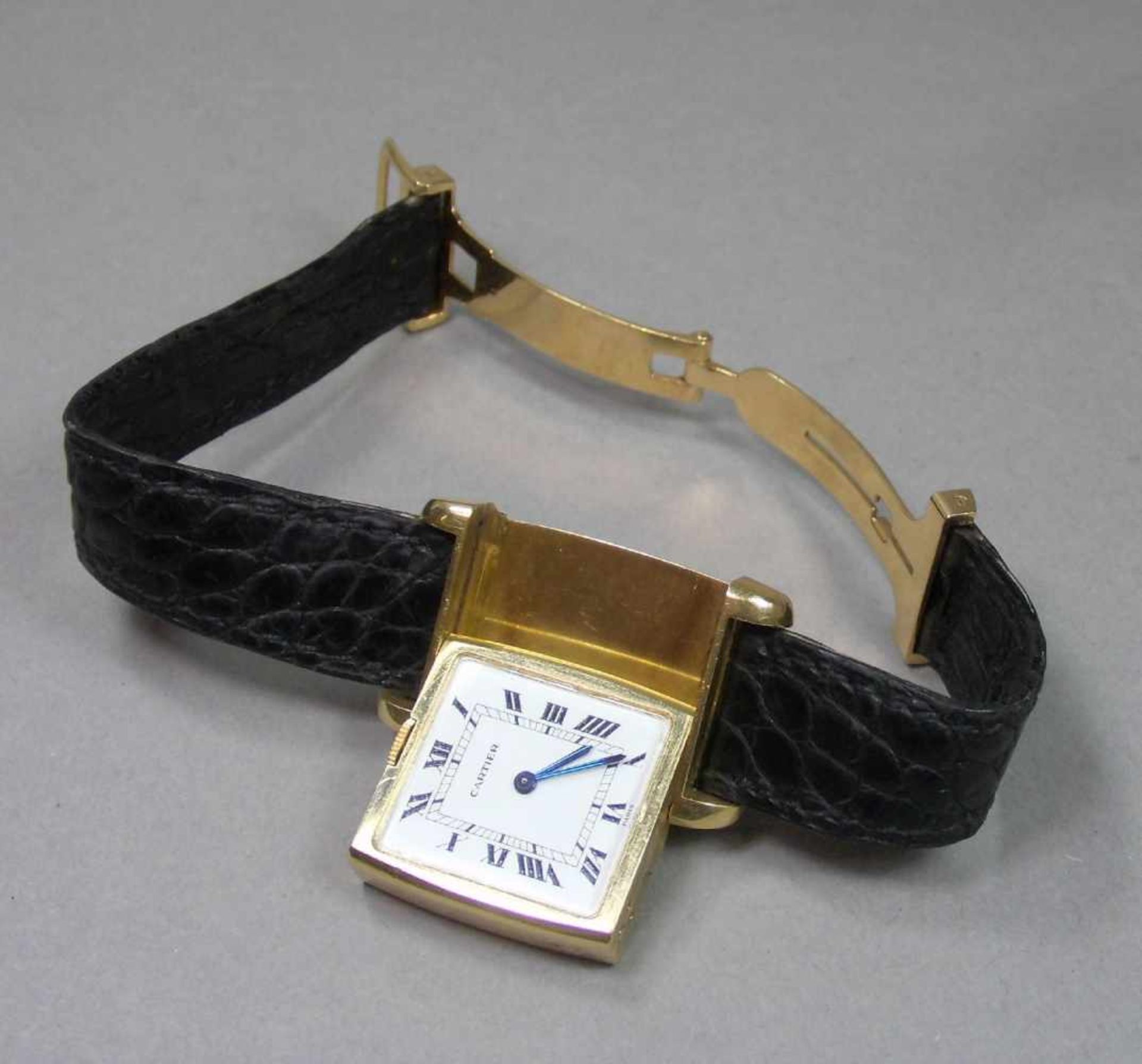 VINTAGE ARMBANDUHR CARTIER REVERSO / wristwatch, Handaufzug, wohl 1970er Jahre, Manufaktur Cartier / - Image 6 of 9