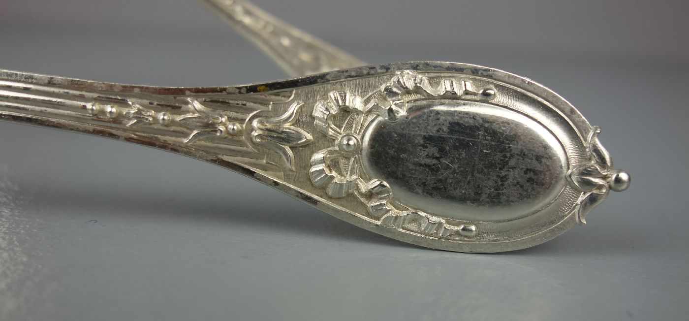 PAAR SPEISELÖFFEL / silver spoons, deutsch, um 1900, 800er Silber (insg. 135 Gramm). Gemarkt mit - Bild 2 aus 6