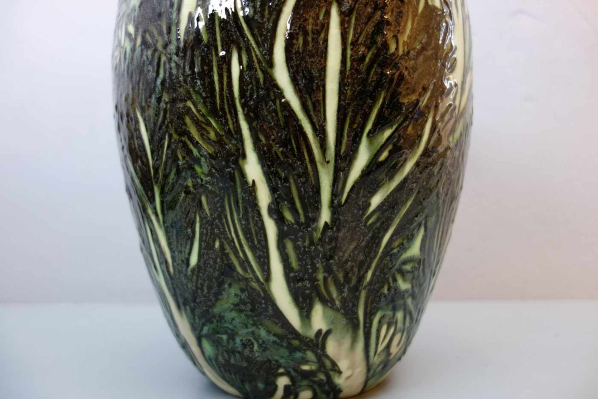 MAX LAEUGER - VASE, Keramik, für Karlsruher Majolika: Großherzogl. Majolika-Manufaktur, Karlsruhe. - Bild 5 aus 5