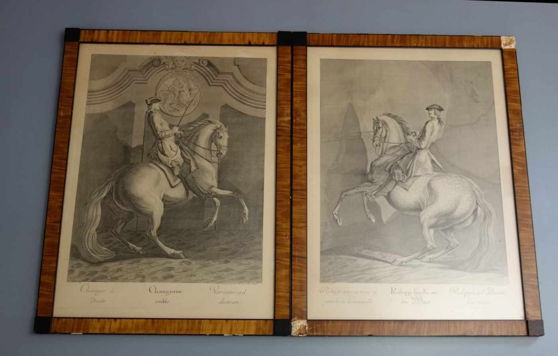 RIDINGER, JOHANN ELIAS (Ulm 1698-1767 Augsburg), 4 Radierungen mit Darstellungen / Figuren des - Bild 3 aus 3