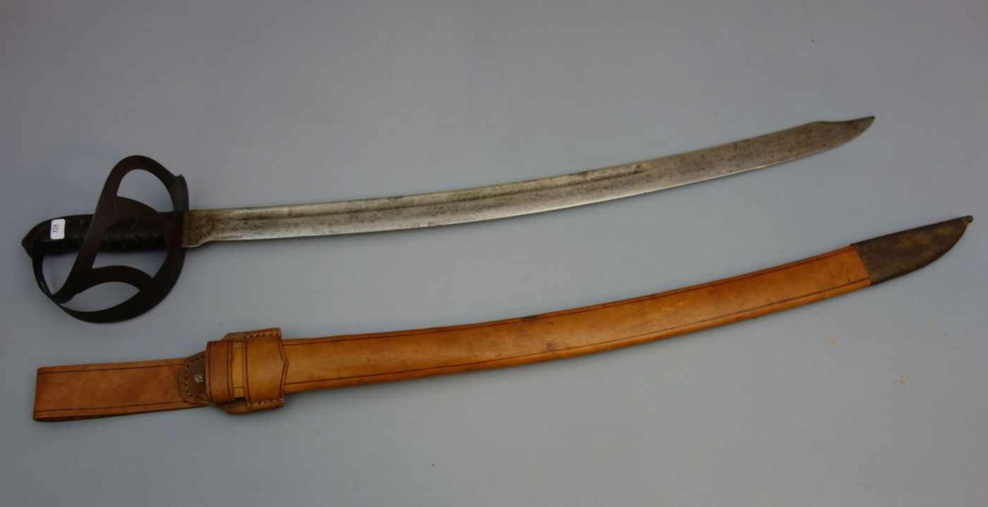 SÄBEL / saber, bezeichnet "Hembrug". Hembrug Klewang Säbel, Niederlande, wohl M 1898. Mehrteiliges - Bild 2 aus 6