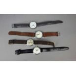 4 VINTAGE ARMBANDUHREN / wristwatches, 1. H. 20. Jh. / Mitte 20. Jh.. 1) Roamer, mechanisches