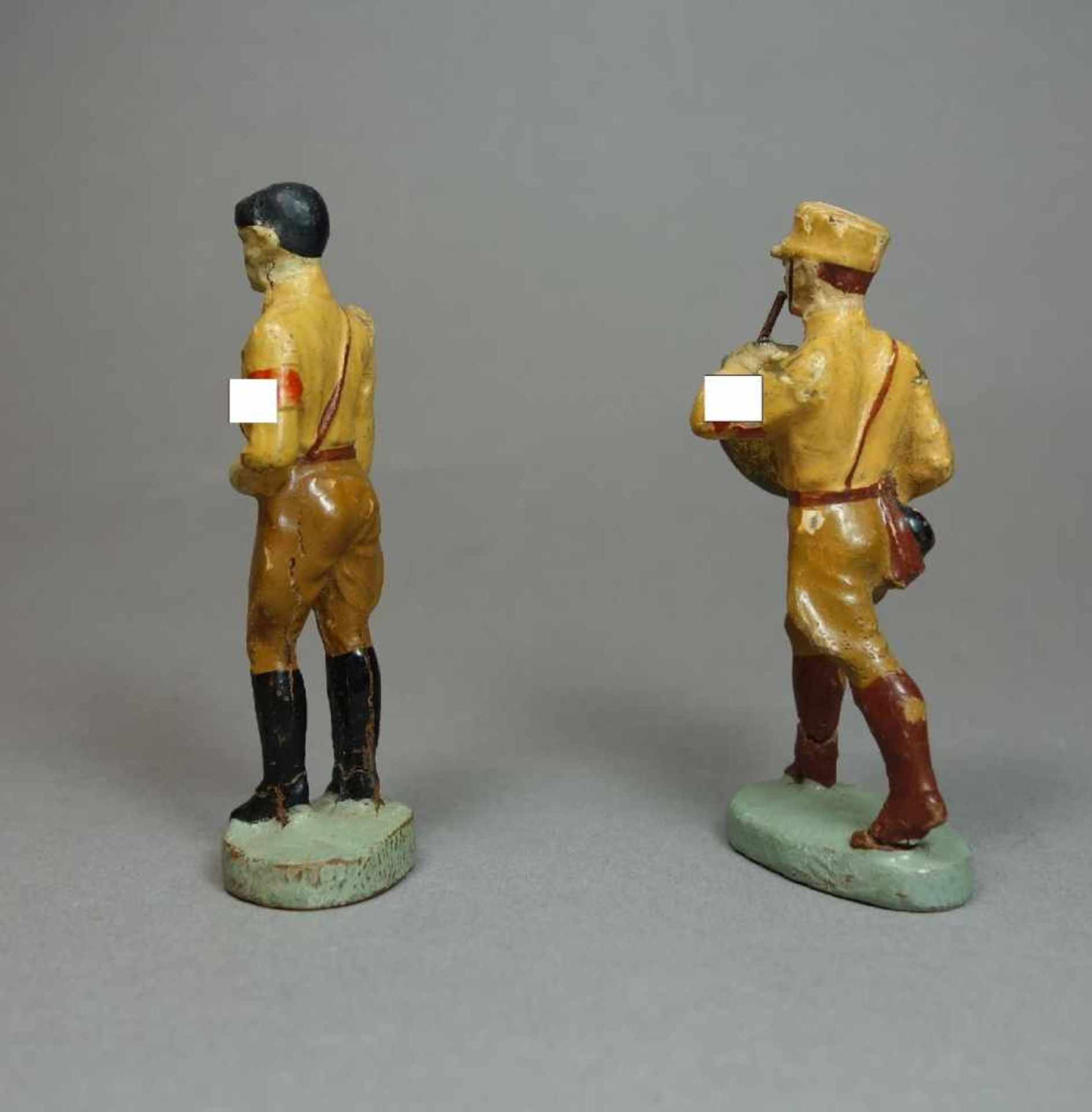 HISTORISCHE SPIELFIGUREN / SPIELZEUG-FIGUREN: HITLER und SOLDAT, 1. H. 20. Jh. / "Drittes Reich", - Bild 5 aus 8