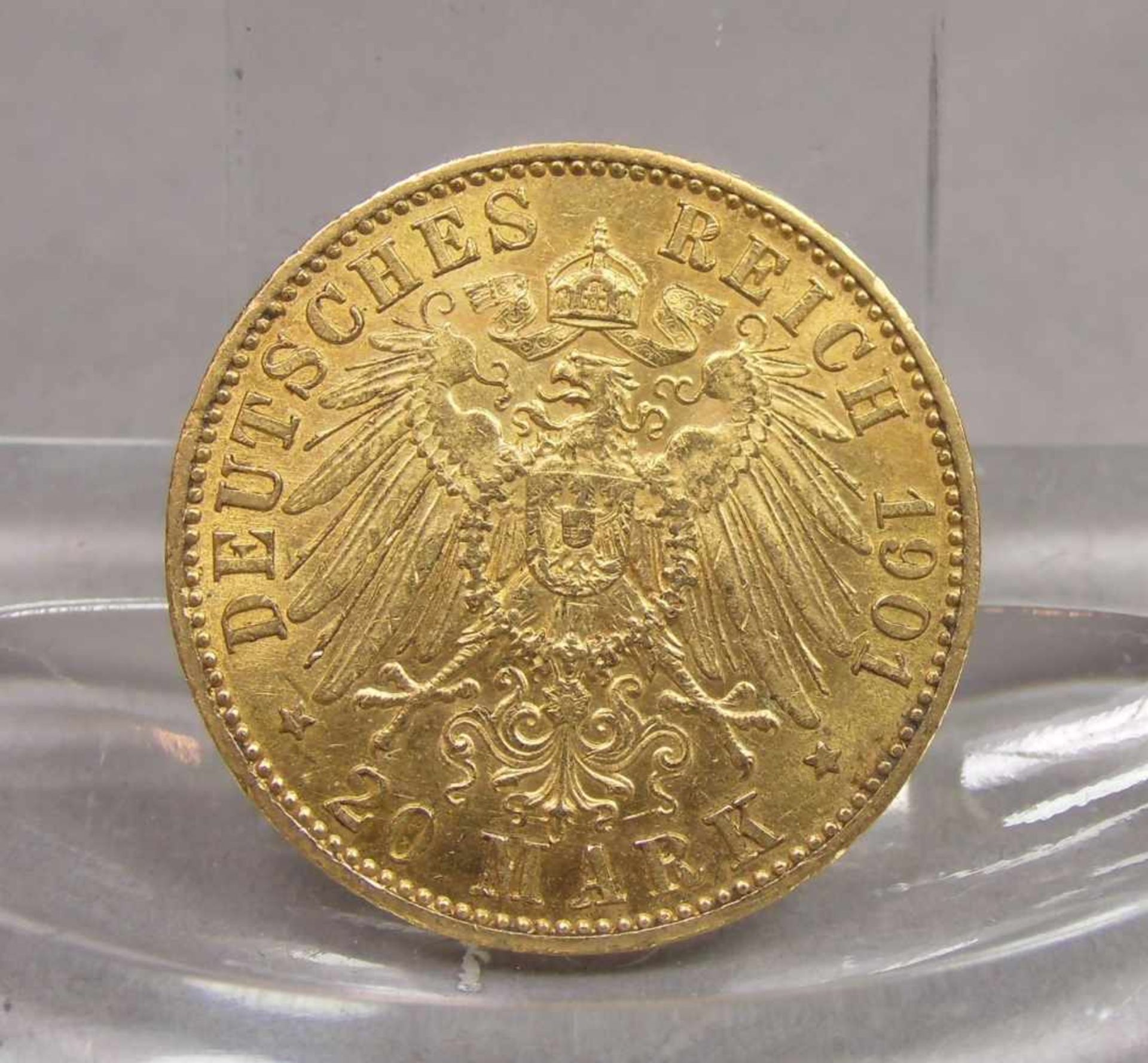 GOLDMÜNZE: DEUTSCHES REICH - 20 MARK / gold coin, Kaiserreich / Preußen, 1901, 7,9 Gramm, 900er