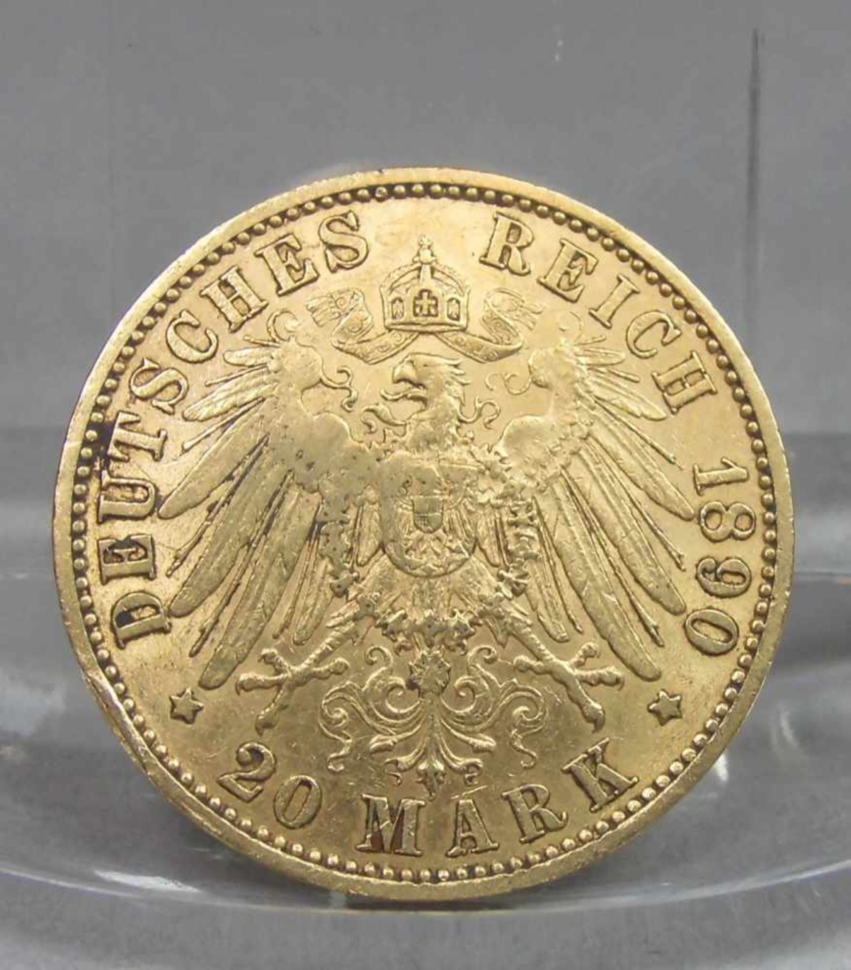 GOLDMÜNZE: DEUTSCHES REICH - 20 MARK / gold coin, Kaiserreich / Preußen, 1890, 7,9 Gramm, 900er