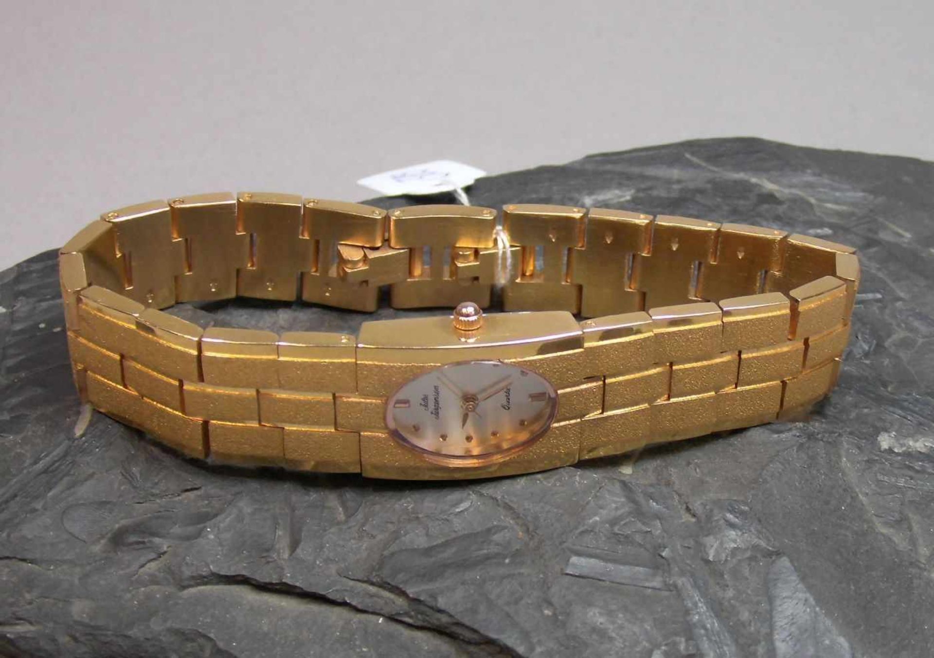 JULES JÜRGENSEN - DAMENUHR / wristwatch, rosévergoldet, Quarzwerk (neue Batterie erforderlich);