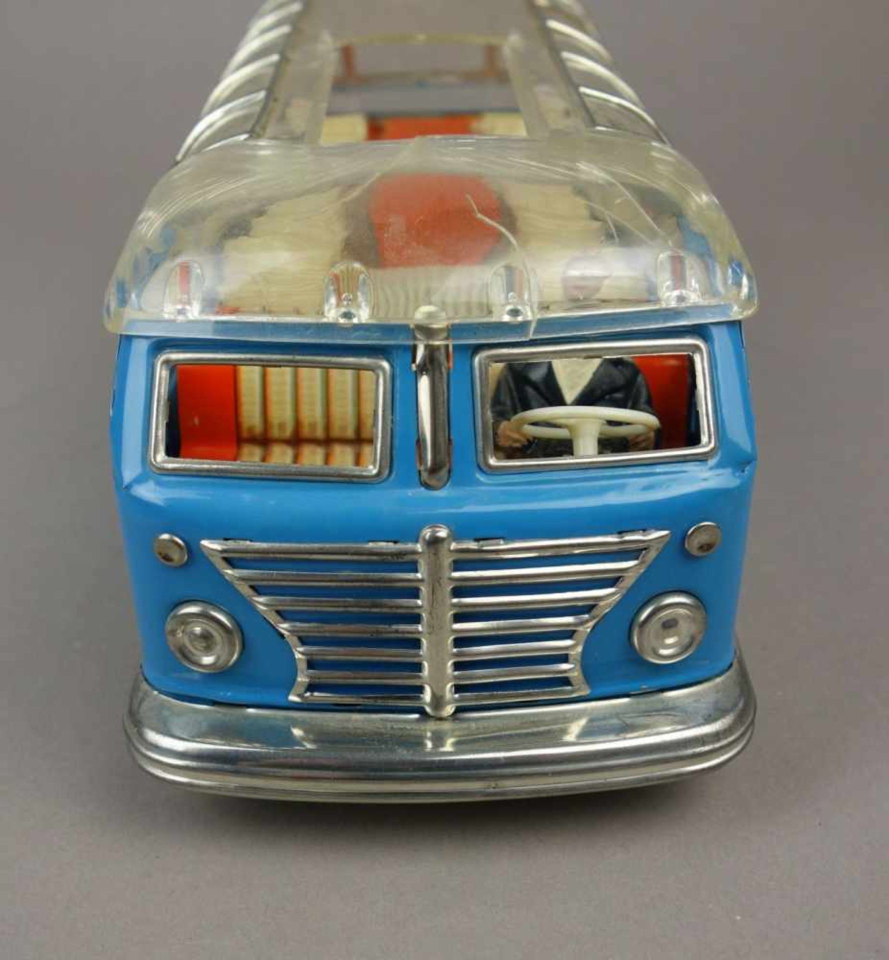 BLECHSPIELZEUG FAHRZEUG: SETRA REISEBUS / BUS / tin toy bus, um 1960, Blech und Plastik, farbig - Bild 4 aus 8