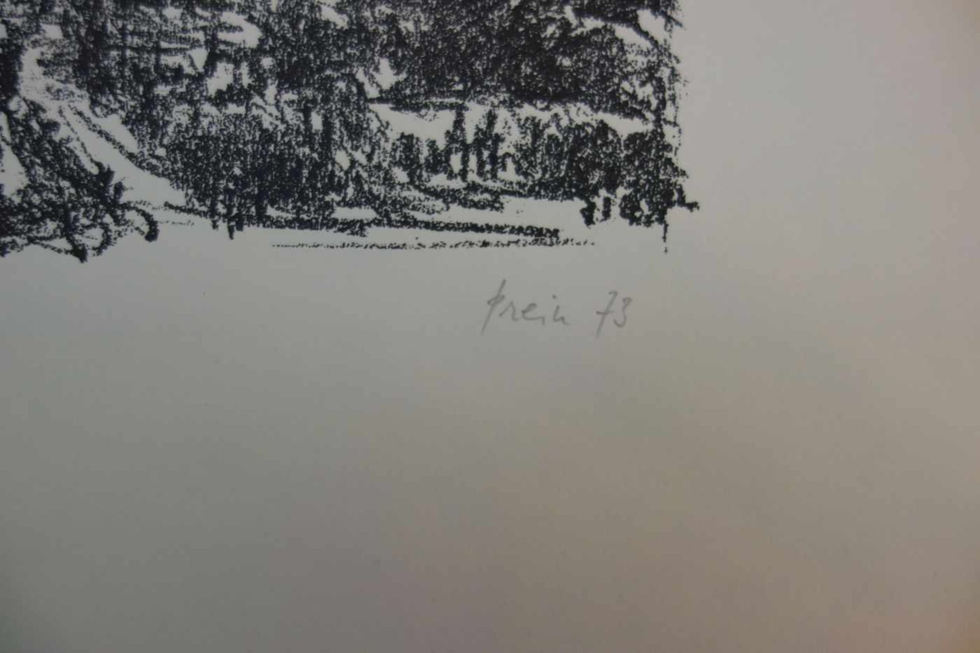 PREIN, JAN (geb. 1940), Lithografie / Künstlersteinzeichnung: "Donaumoos", u. r. mit Bleistift - Image 2 of 2