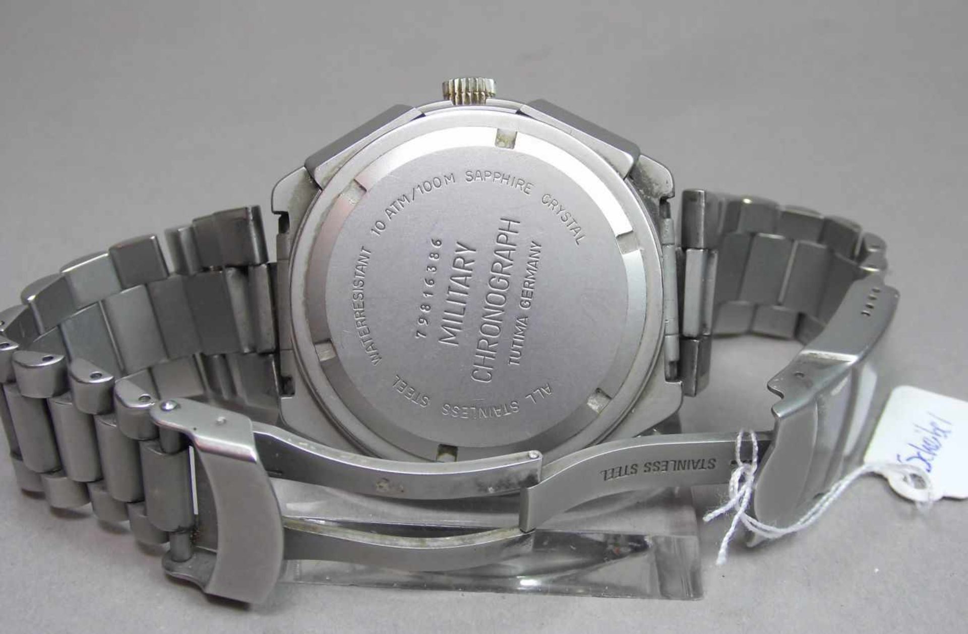 VINTAGE ARMBANDUHR: TUTIMA FLIEGERCHRONOGRAPH / MILITÄR CHRONOGRAPH (BUNDESWEHR) / wristwatch, - Image 6 of 6