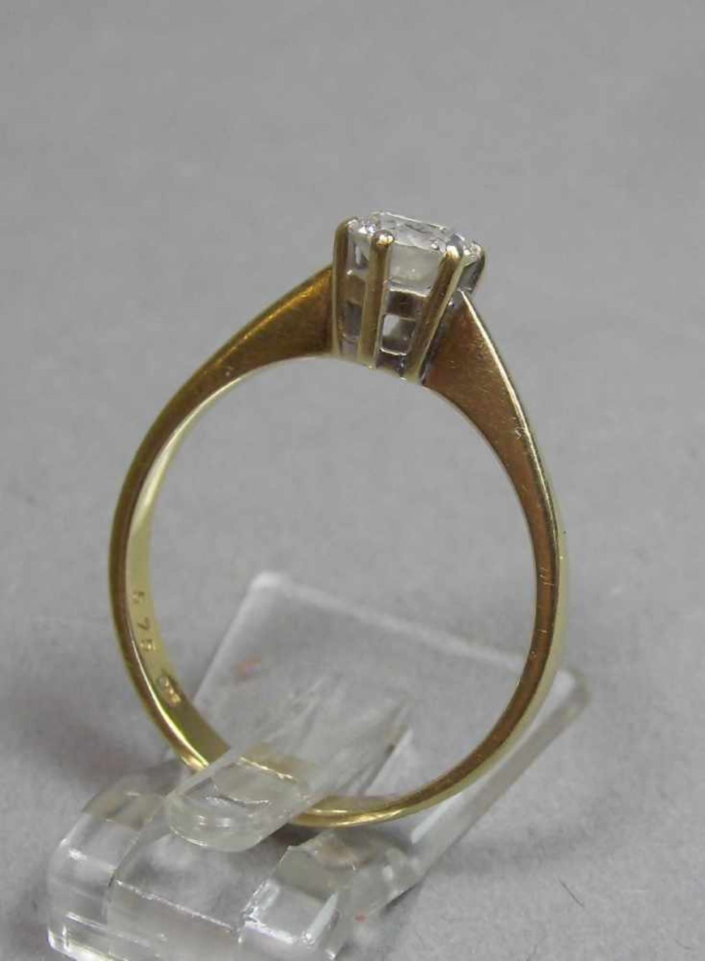 SOLITÄRRING / BRILLANTRING, 585er Gelbgold. Brillant in Altschliff von ca. 0,53 Carat. Nach - Bild 4 aus 9