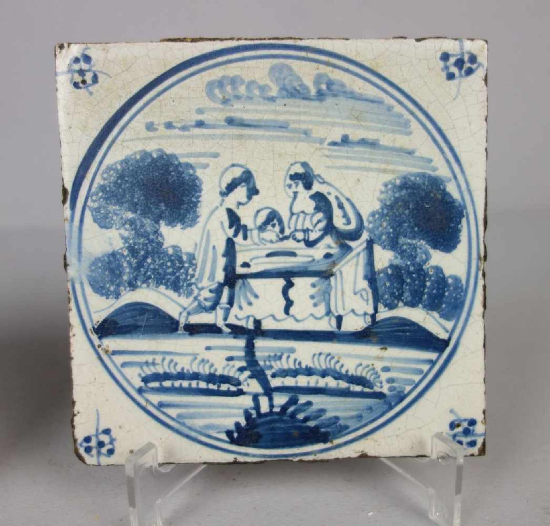 HOLLÄNDISCHE BIBEL-FLIESEN / DELFTER FAYENCE / KACHELN / delft bible tiles, 18. / 19 Jh., Fayence. - Bild 3 aus 4