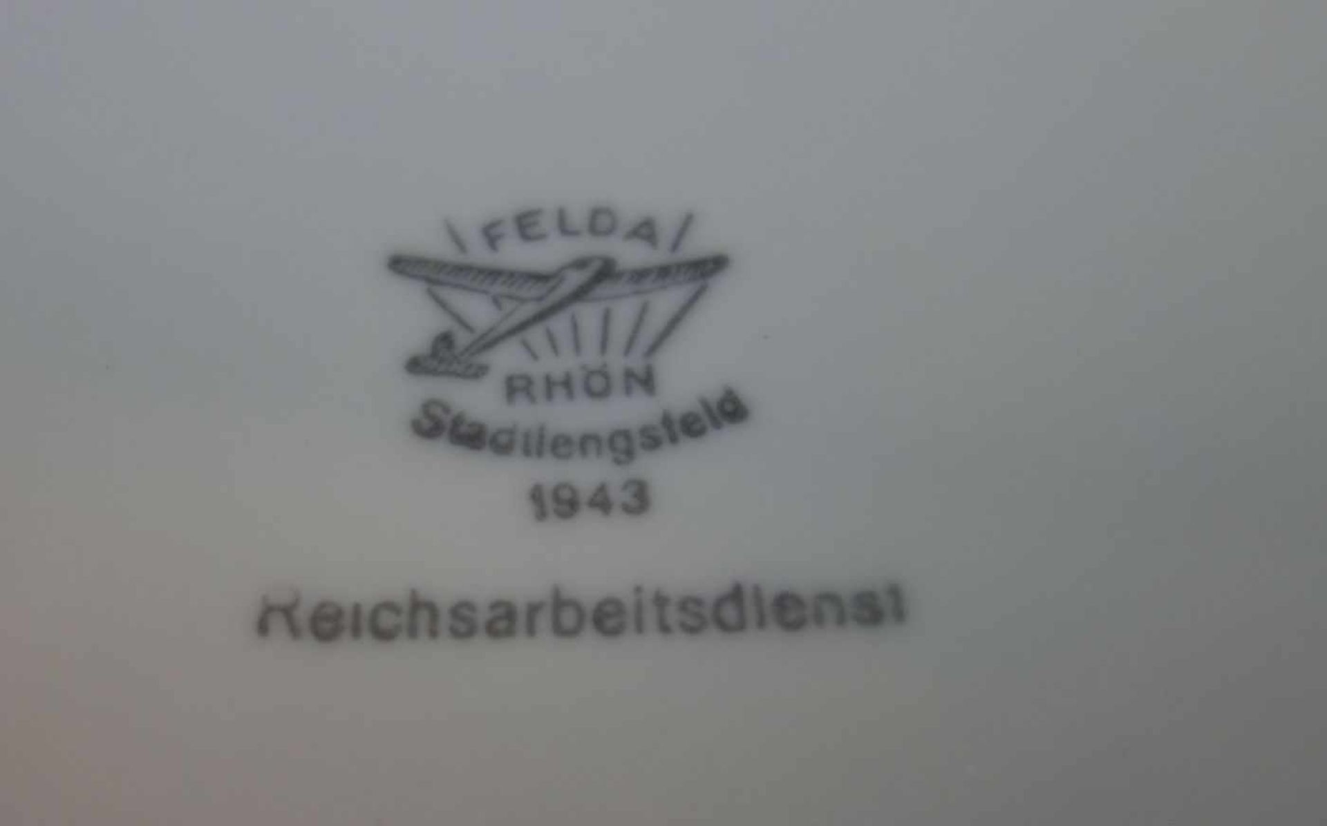 TERRINE / LÖWENKOPFTERRINE "REICHSARBEITSDIENST", Porzellan, WK II / "Drittes Reich", unter dem - Bild 4 aus 4