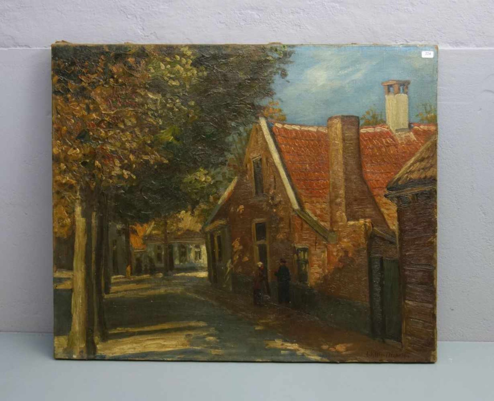 KLEIN VON DIEPOLD, LEO (Dortmund 1865-1944 Berlin), Gemälde / painting: "Dorfstraße", Öl auf