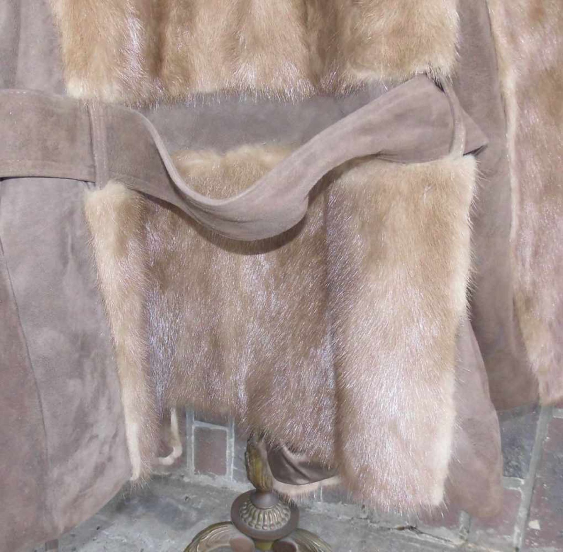 PELZ KURZMANTEL / TAILLIERTE NERZ - JACKE / fur coat, Größe 38 / 40 (M/L), hellbrauner Pelz mit - Image 9 of 9