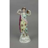 PORZELLANFIGUR: "ALLEGORIE DER LITERATUR / MUSE DER DICHTKUNST" / Porcelain figure: Allegory of