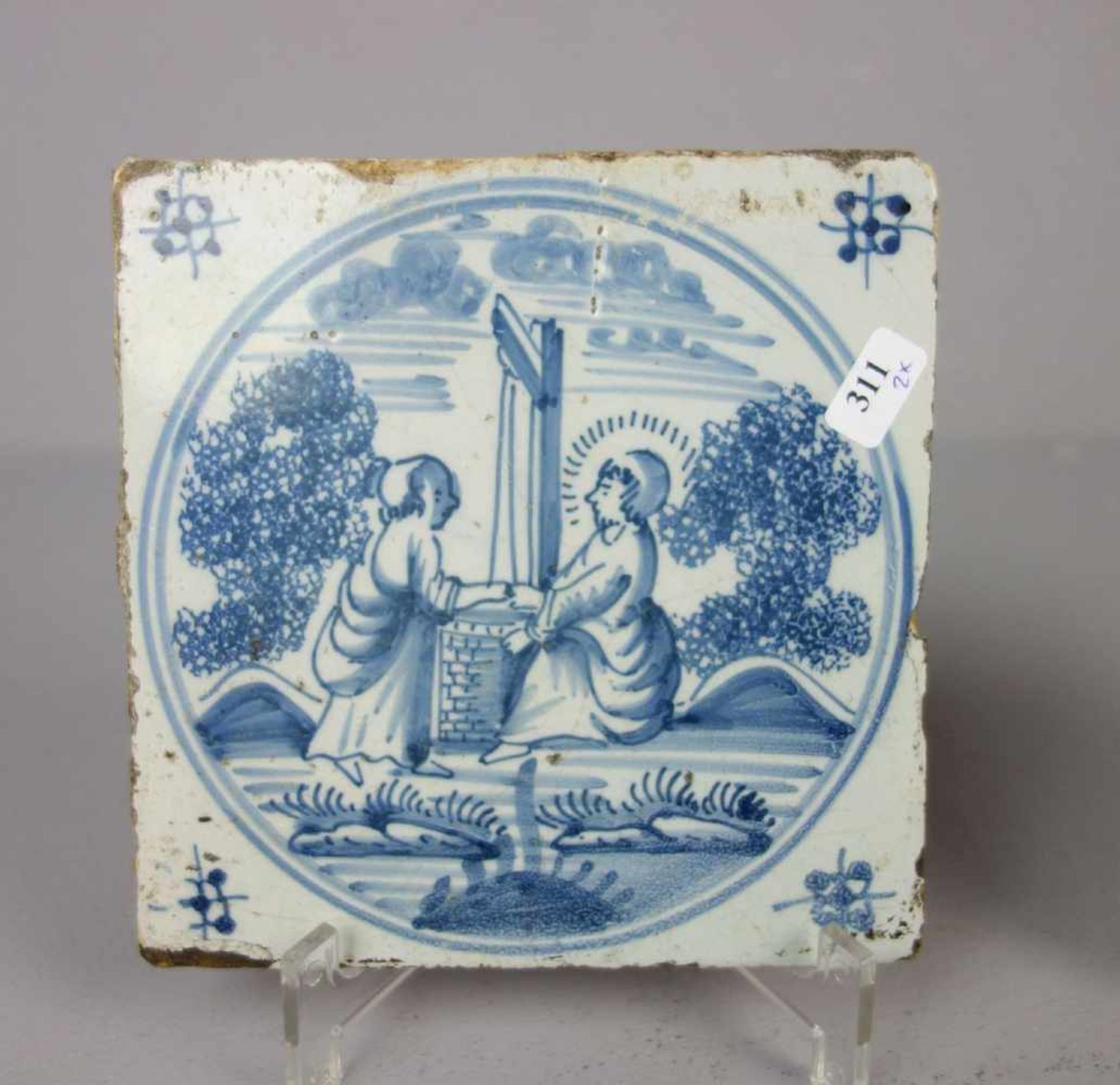 HOLLÄNDISCHE BIBEL-FLIESEN / DELFTER FAYENCE / KACHELN / delft bible tiles, 18. / 19 Jh., Fayence. - Bild 2 aus 4