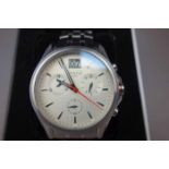 ARMBANDUHR / CHRONOGRAPH: KIENZLE 1822 / wristwatch, Quartz-Uhr, rundes Edelstahlgehäuse an